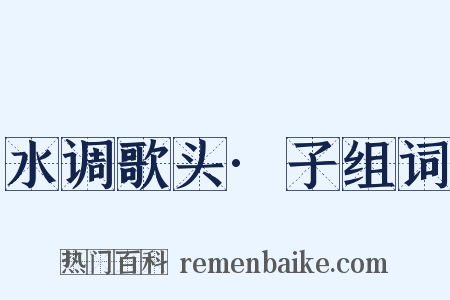 水调歌头·子组词是什么意思的图片